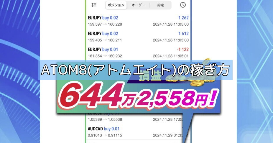 ATOM8(アトムエイト)の稼ぎ方の画像 ATOM8(アトムエイト)の稼ぎ方の画像